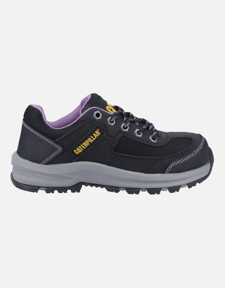 model Elmore Work Shoe Female in Black/Lilac