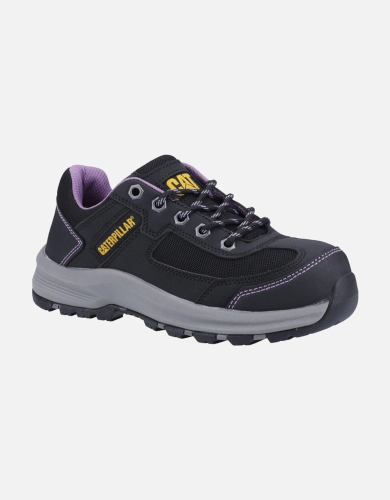 model Elmore Work Shoe Female in Black/Lilac