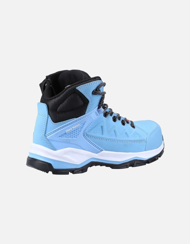 model Atomic PR Hybrid Side Zip Safety Boot Female in Bluefish