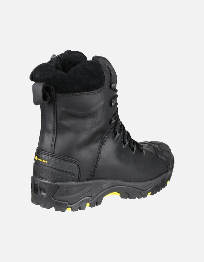 model FS999 Hi Leg Composite Safety Boot With Side Zip Unisex in Black