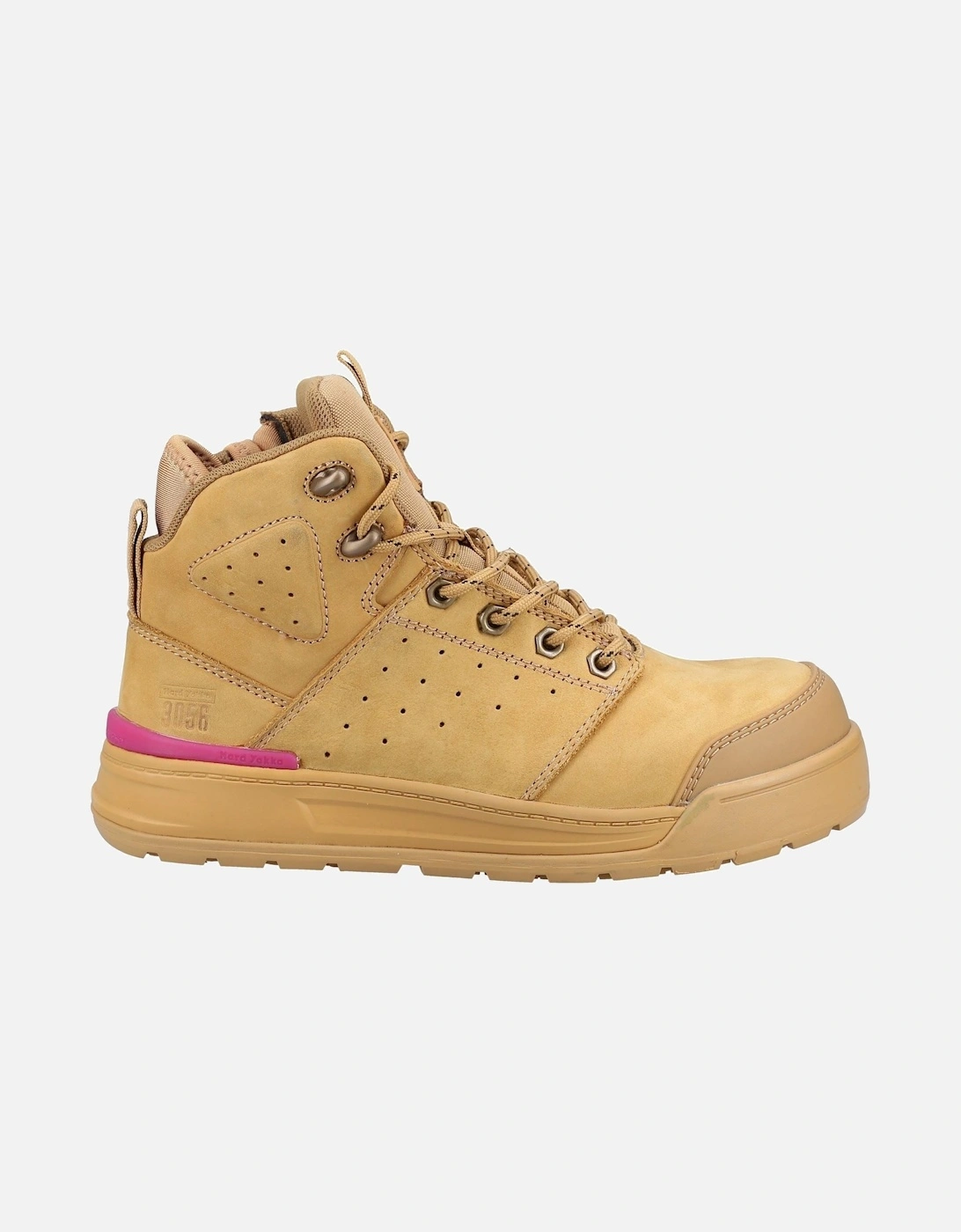 3056 Lace Leather Women's Wheat Safety Boots