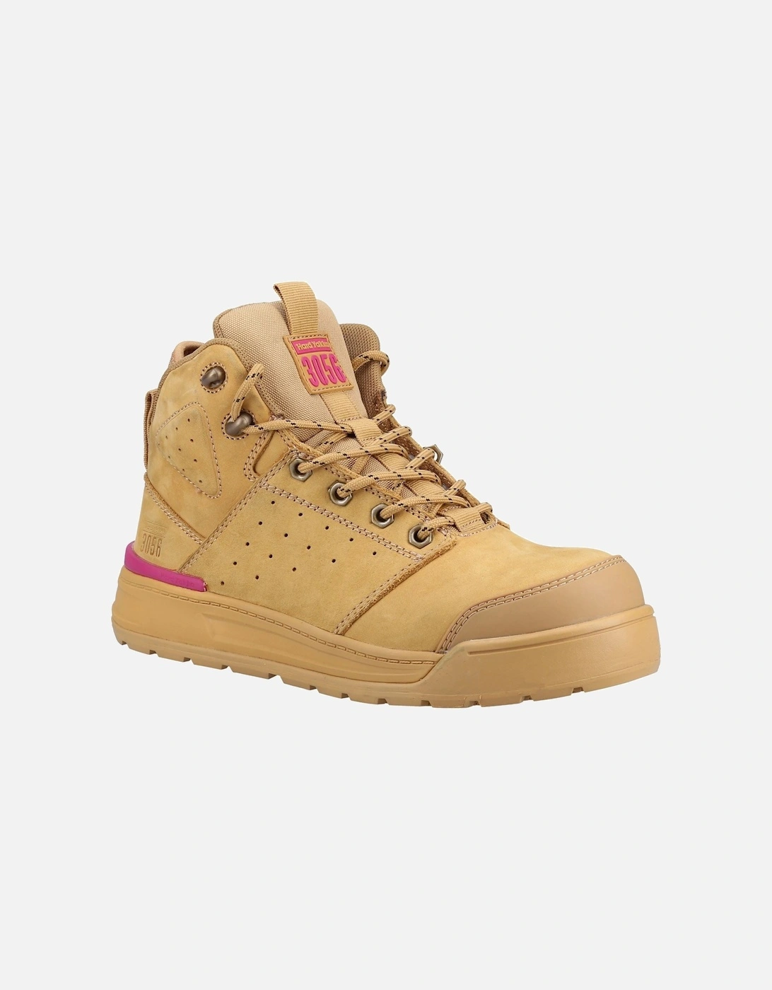 Women's Hard Yakka 3056 Lace Leather Women's Wheat Safety Boots - Tan - Size: 5