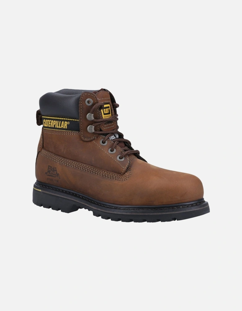 Caterpillar Holton Leather Brown Safety Boots