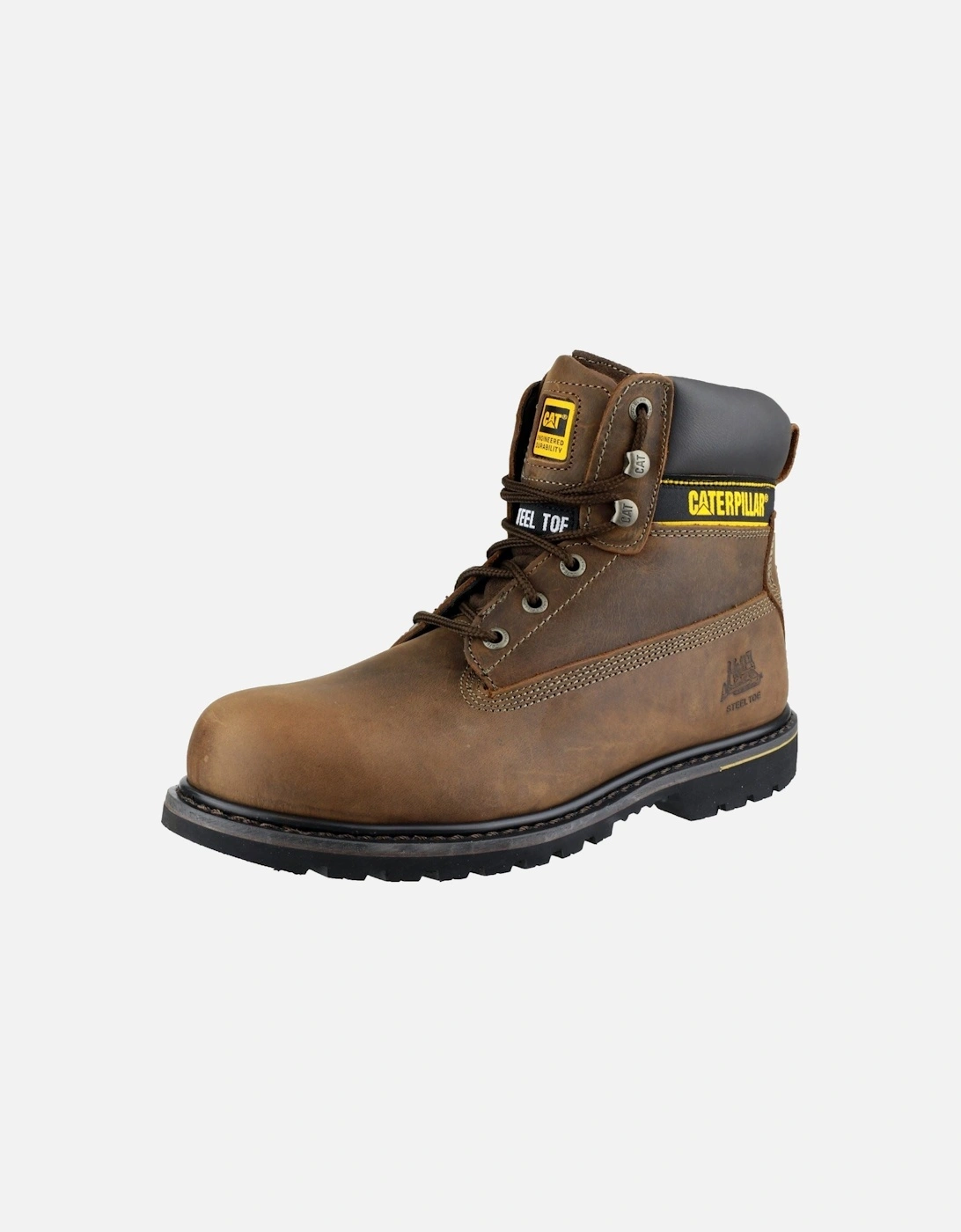 Caterpillar Holton Leather Brown Safety Boots