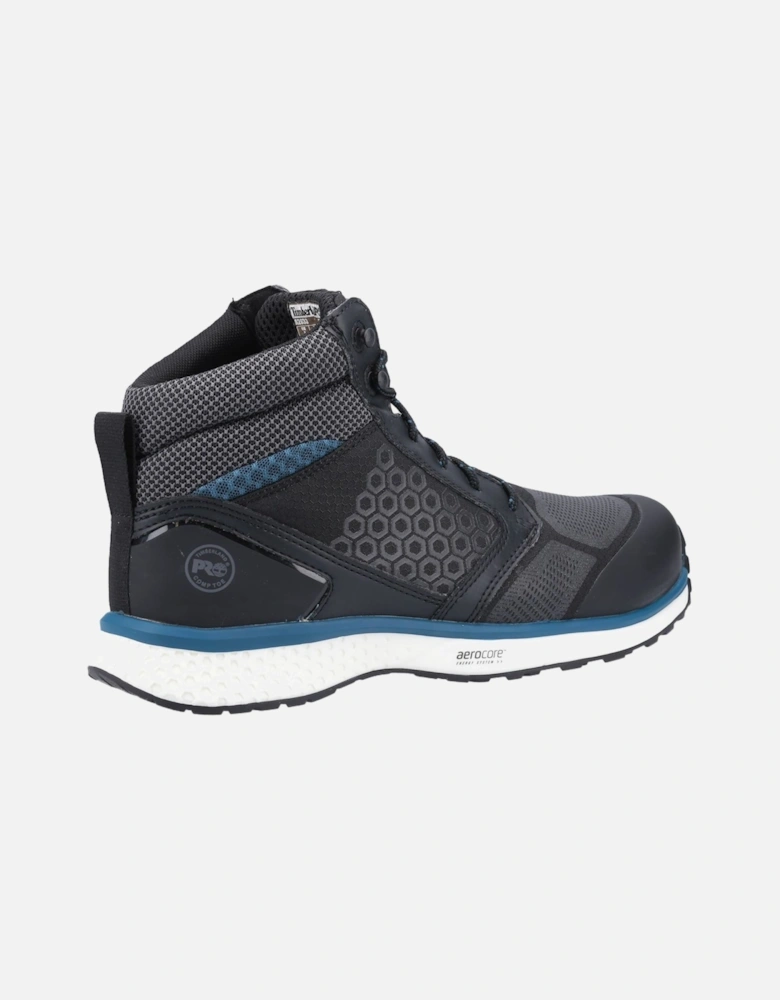 Pro model Reaxion Mid Composite Safety Boot Male in Black/Blue