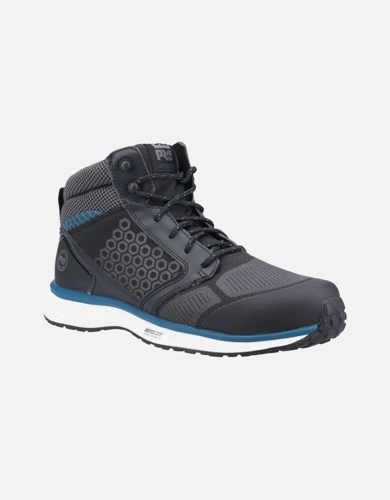 Pro model Reaxion Mid Composite Safety Boot Male in Black/Blue