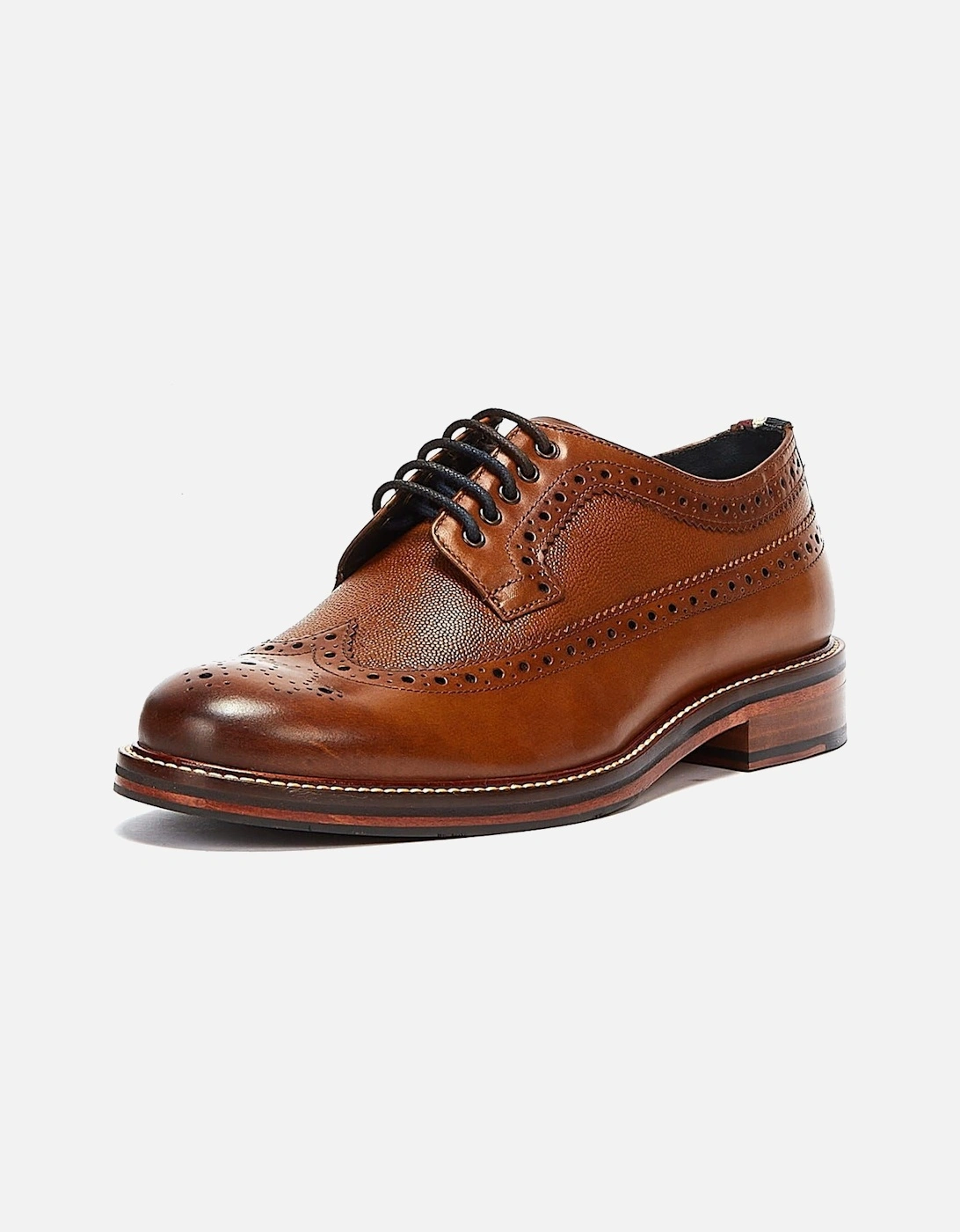 Archie Brogue Leather Men's Tan Lace-Up Shoes