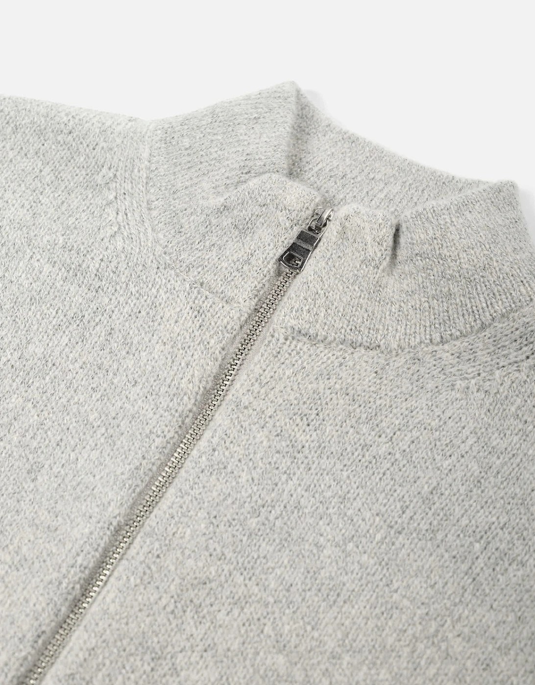 Oversized Fit Mohair Blend Knit Track Jacket