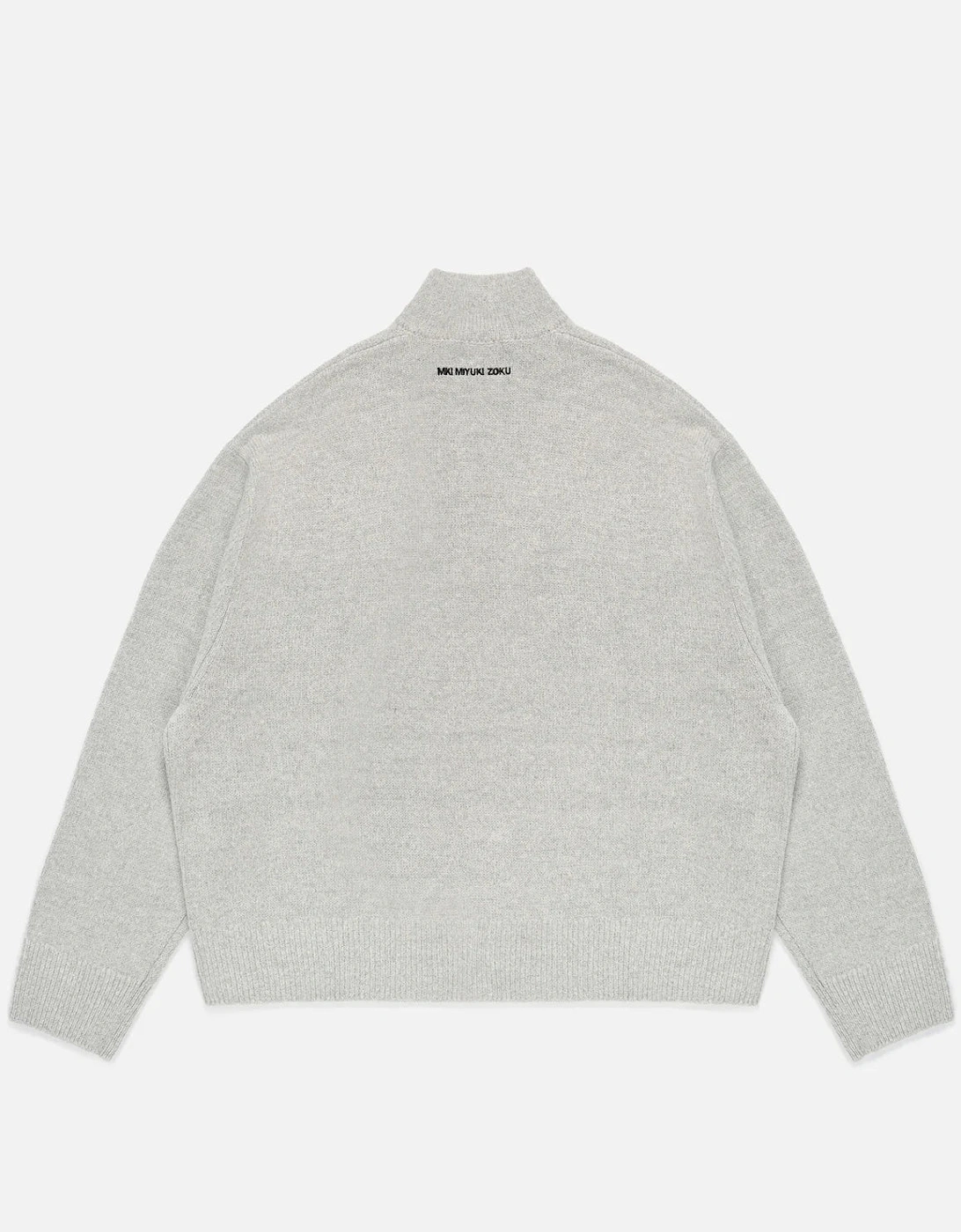 Oversized Fit Mohair Blend Knit Track Jacket