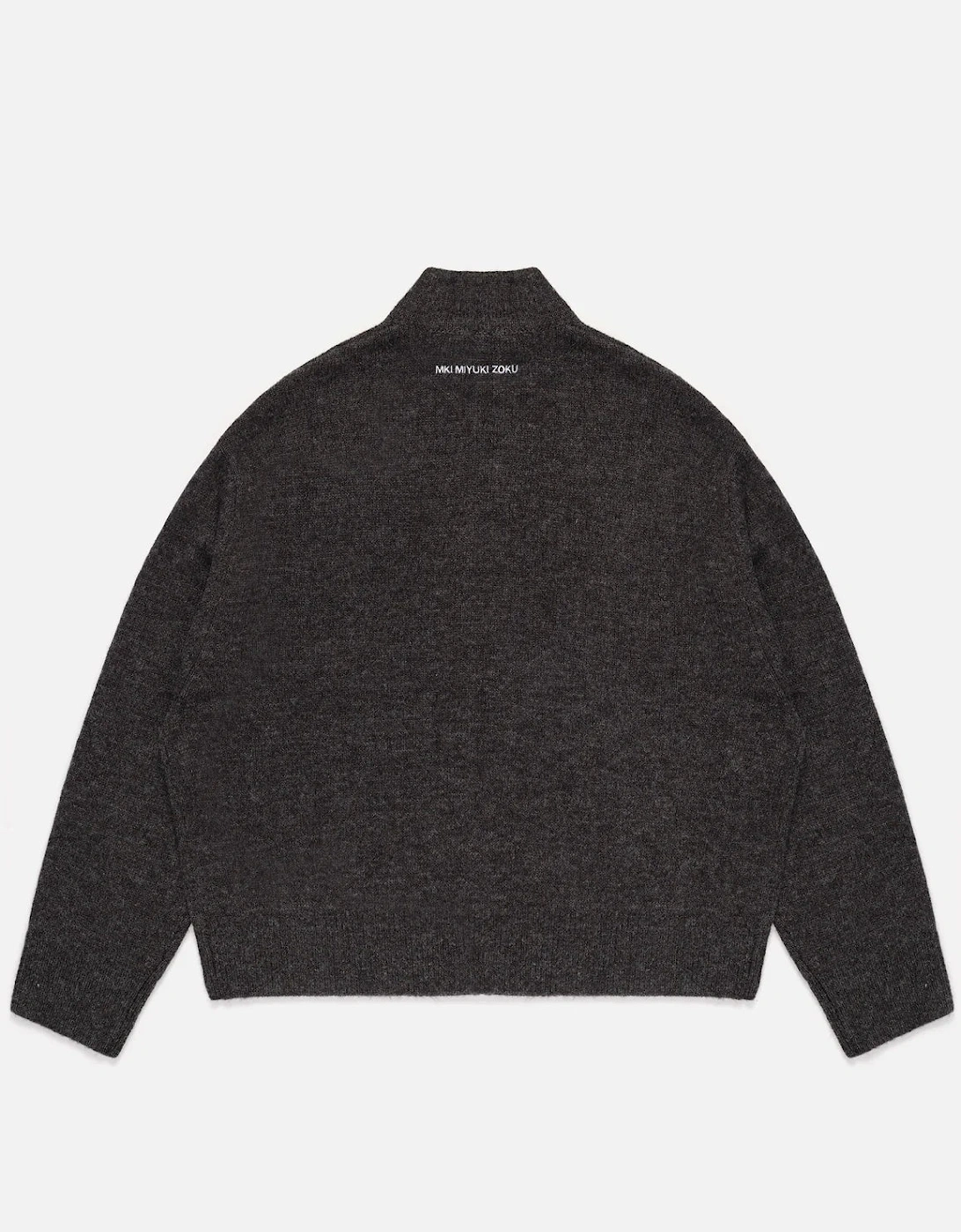 Oversized Fit Mohair Blend Knit Track Jacket