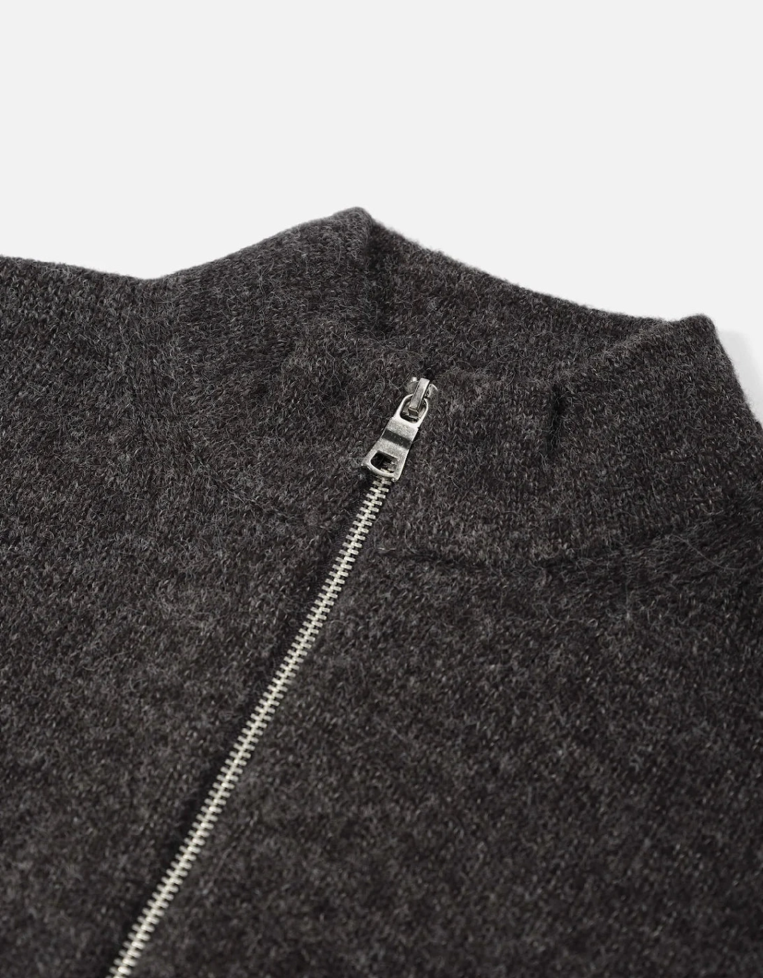 Oversized Fit Mohair Blend Knit Track Jacket