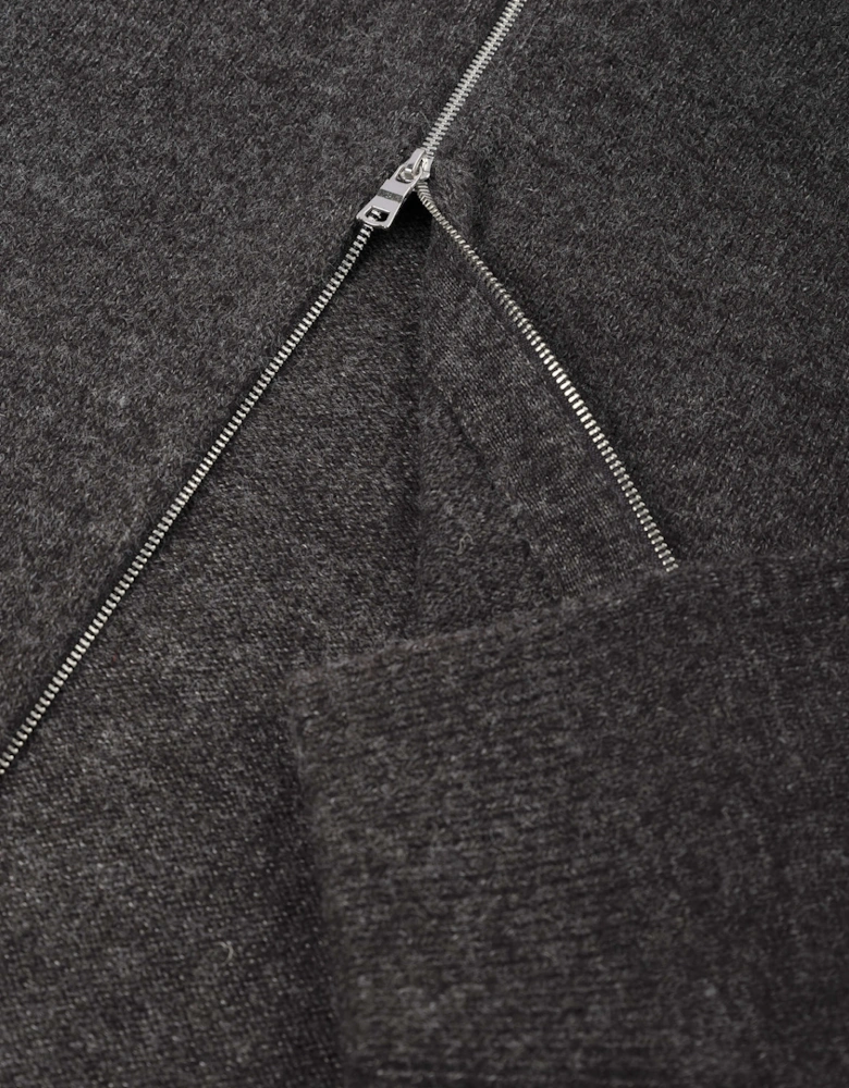 Oversized Fit Mohair Blend Knit Track Jacket