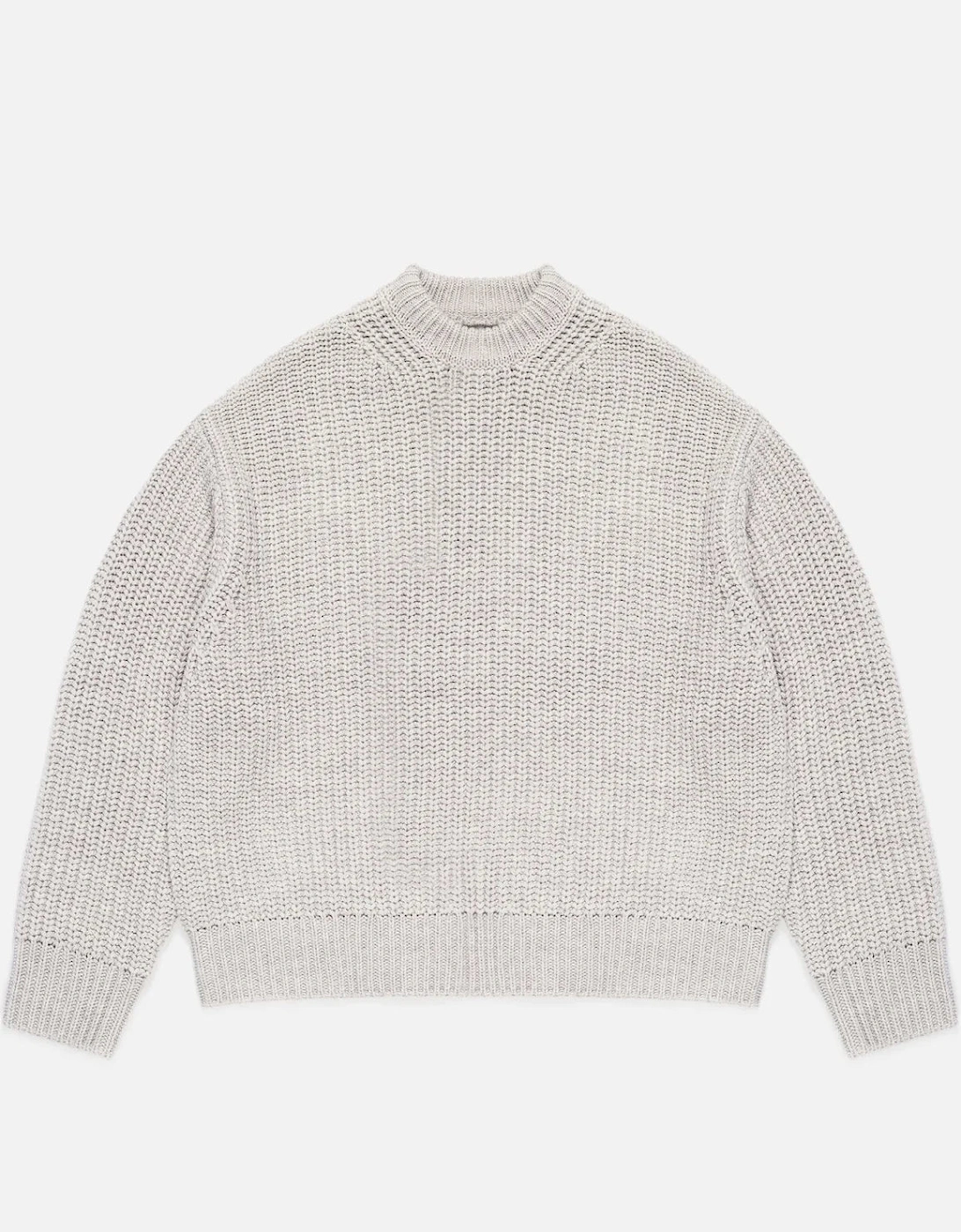 Oversized Fit Chunky Rib Knit Crewneck Jumper