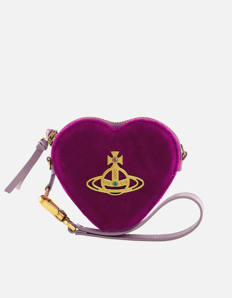 Heart Velour Wristlet