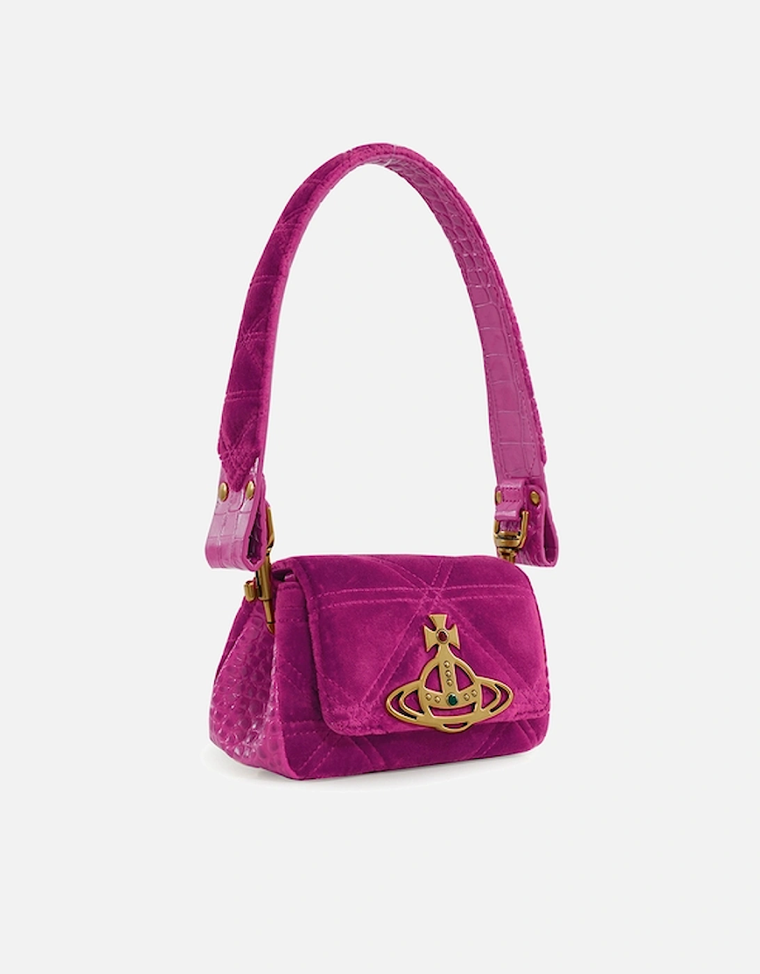 Hazel Small Velour Handbag, 2 of 1