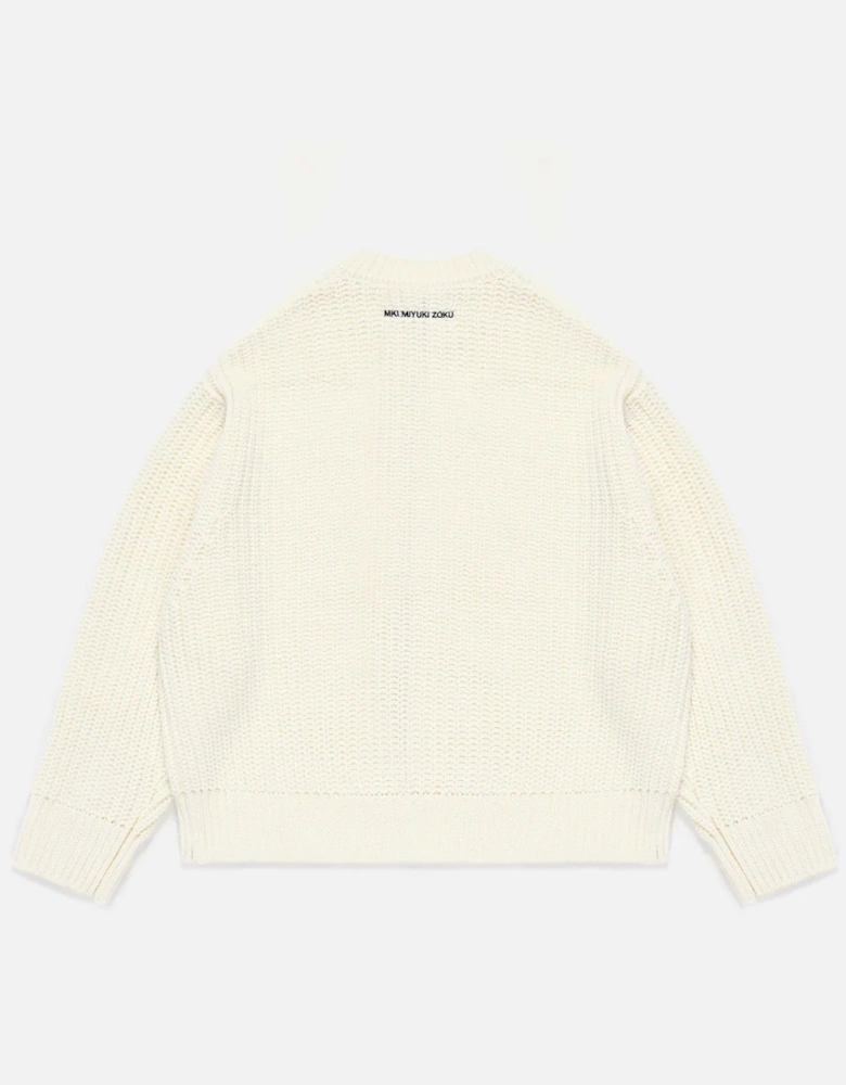 Oversized Fit Chunky Rib Knit Crewneck Jumper