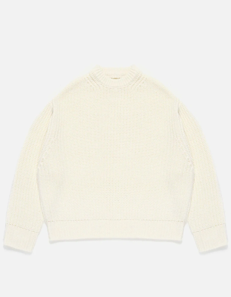 Oversized Fit Chunky Rib Knit Crewneck Jumper