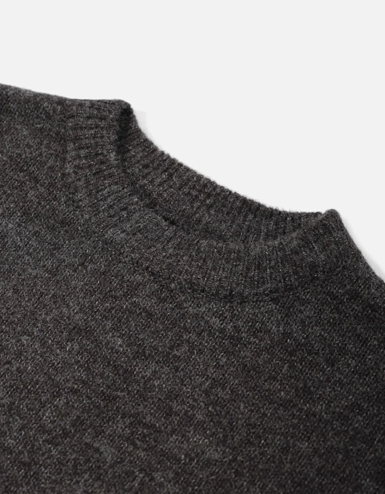 Oversized Fit Mohair Blend Knit Crew Jumper