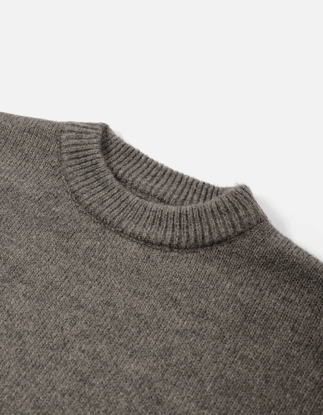 Oversized Fit Mohair Blend Knit Crew Jumper