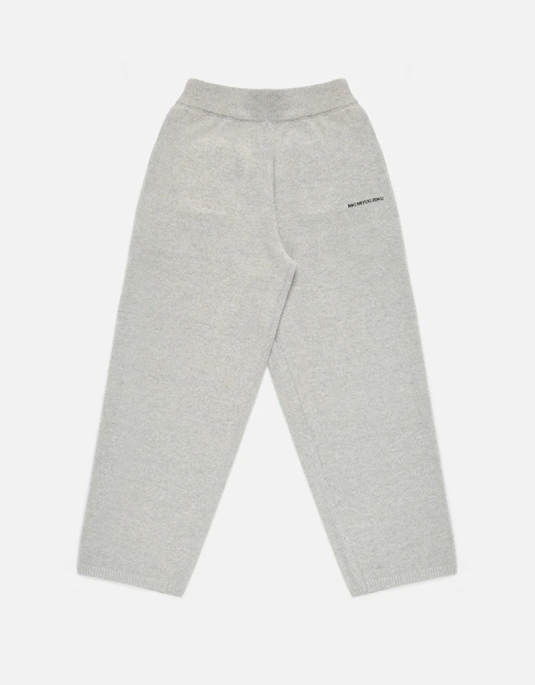 Relaxed Fit Mohair Blend Knit Wide Leg Joggers