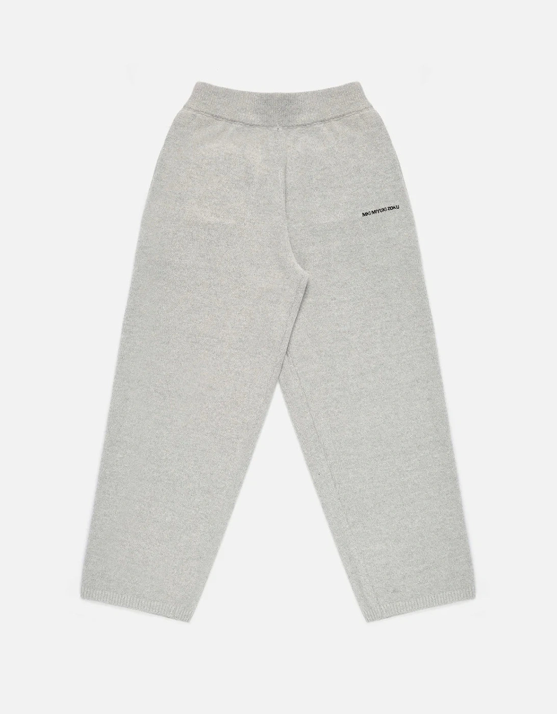 Relaxed Fit Mohair Blend Knit Wide Leg Joggers