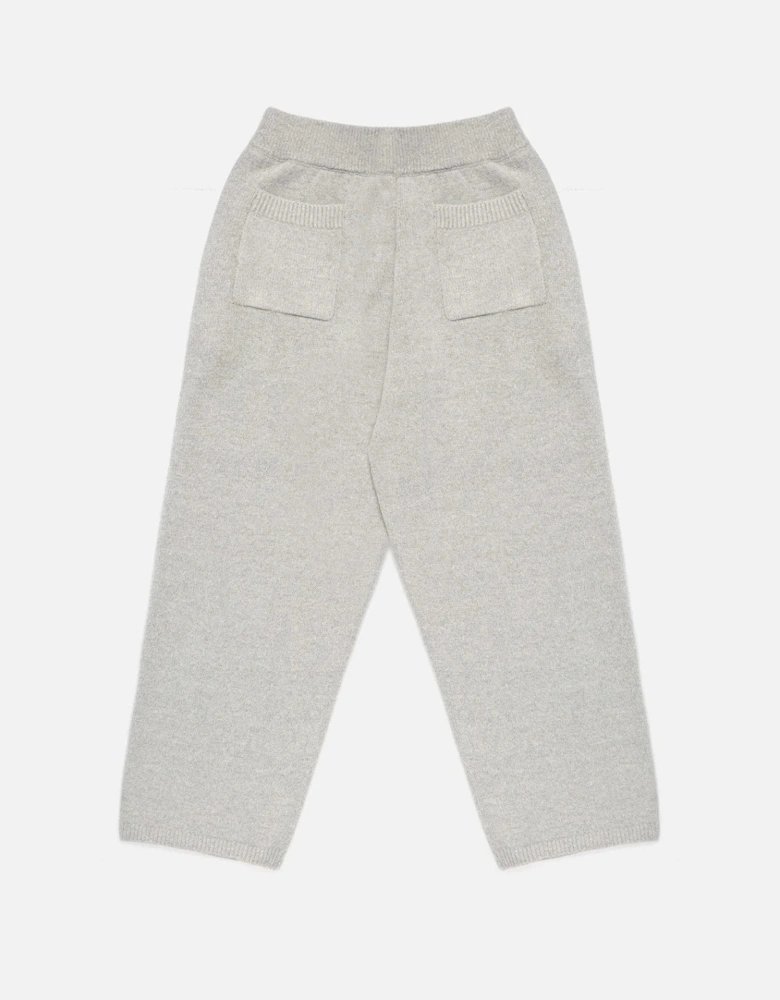 Relaxed Fit Mohair Blend Knit Wide Leg Joggers