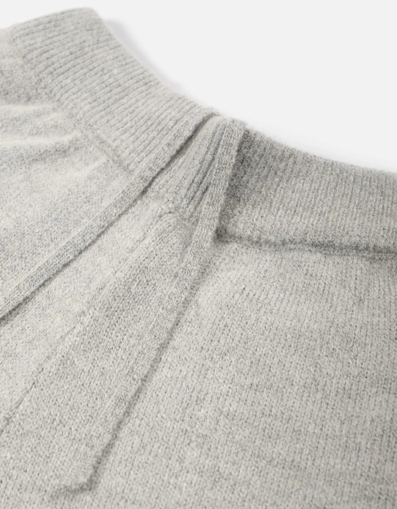 Relaxed Fit Mohair Blend Knit Wide Leg Joggers