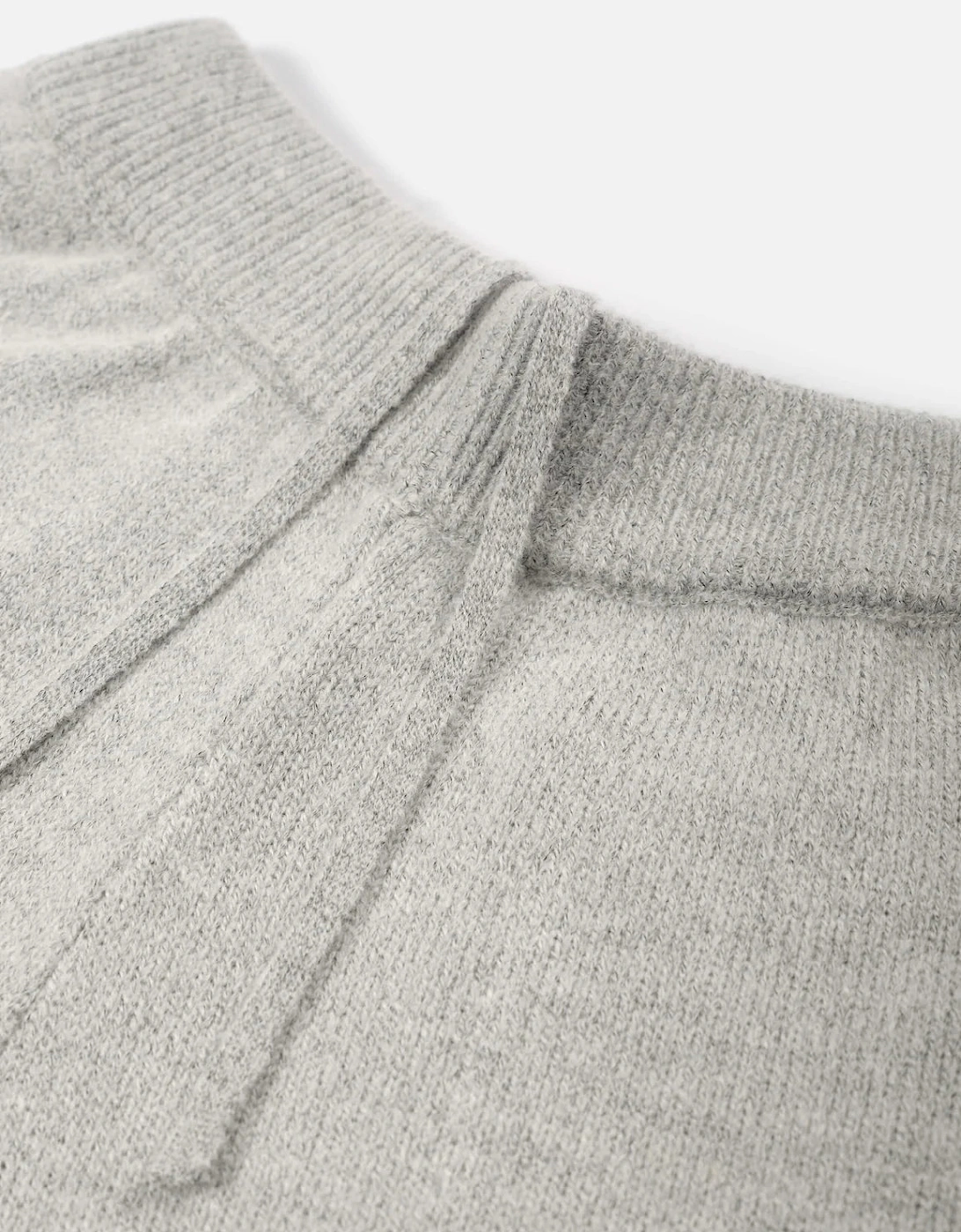 Relaxed Fit Mohair Blend Knit Wide Leg Joggers