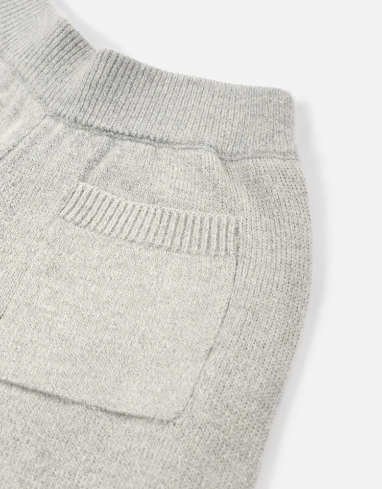 Relaxed Fit Mohair Blend Knit Wide Leg Joggers