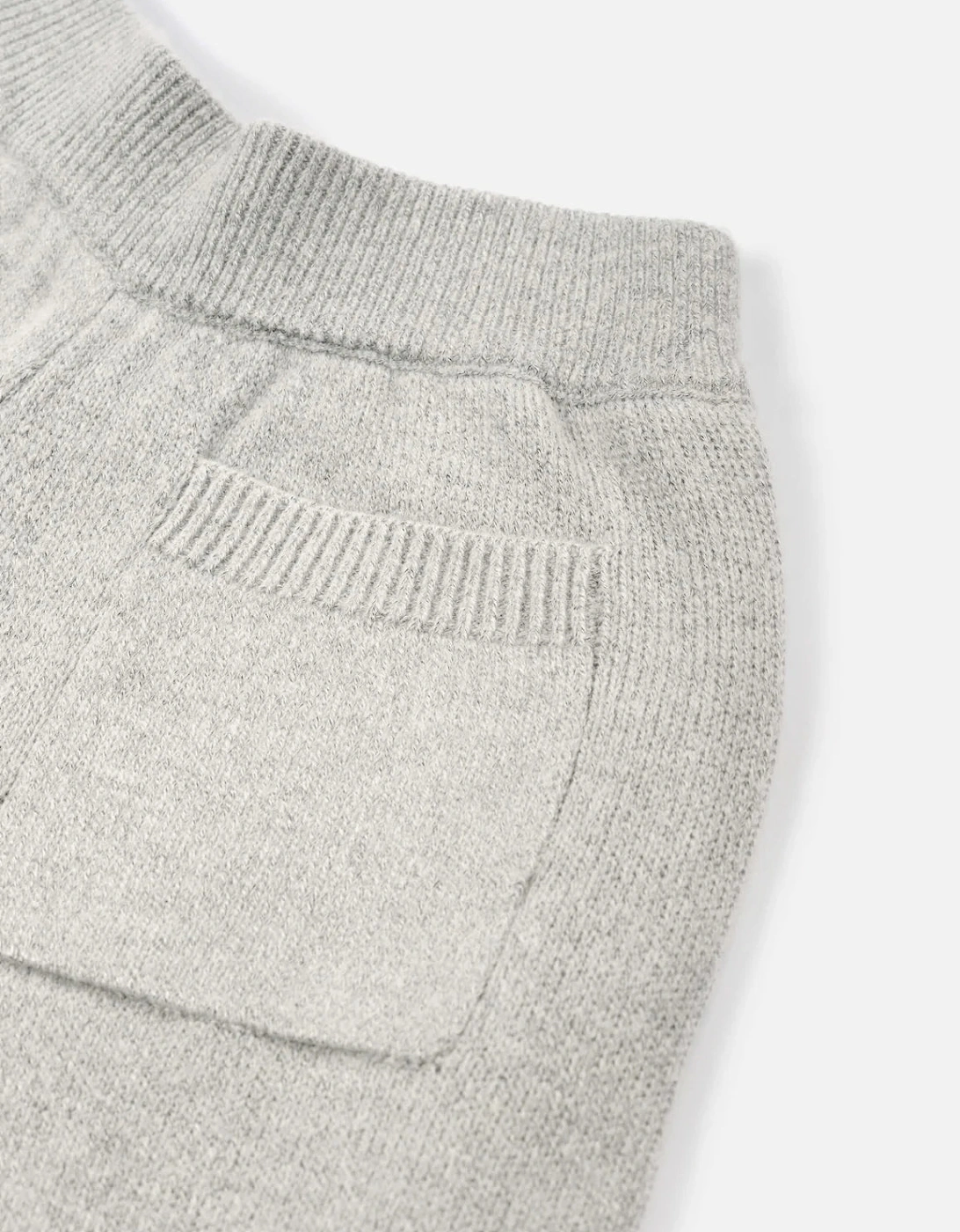 Relaxed Fit Mohair Blend Knit Wide Leg Joggers