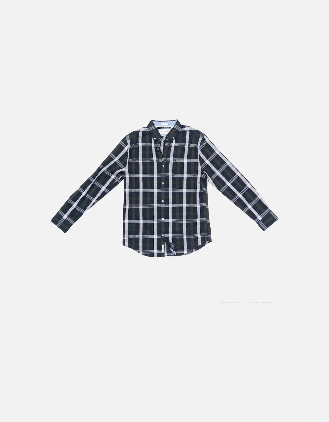 Long Sleeve Nep Plaid Mens Top, 3 of 2