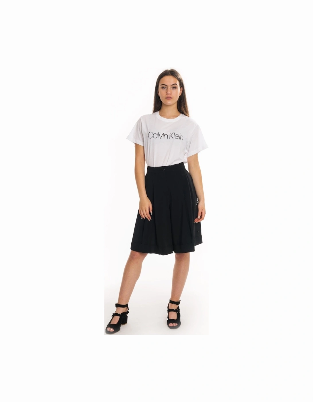 Womens Side Button Culottes