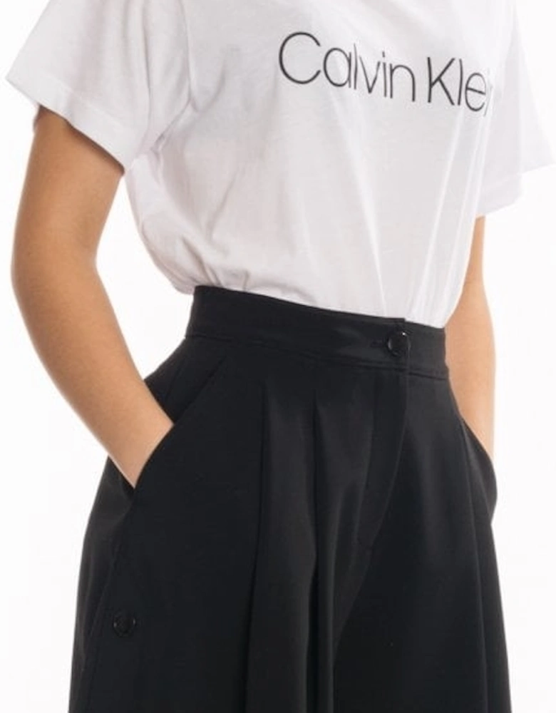 Womens Side Button Culottes