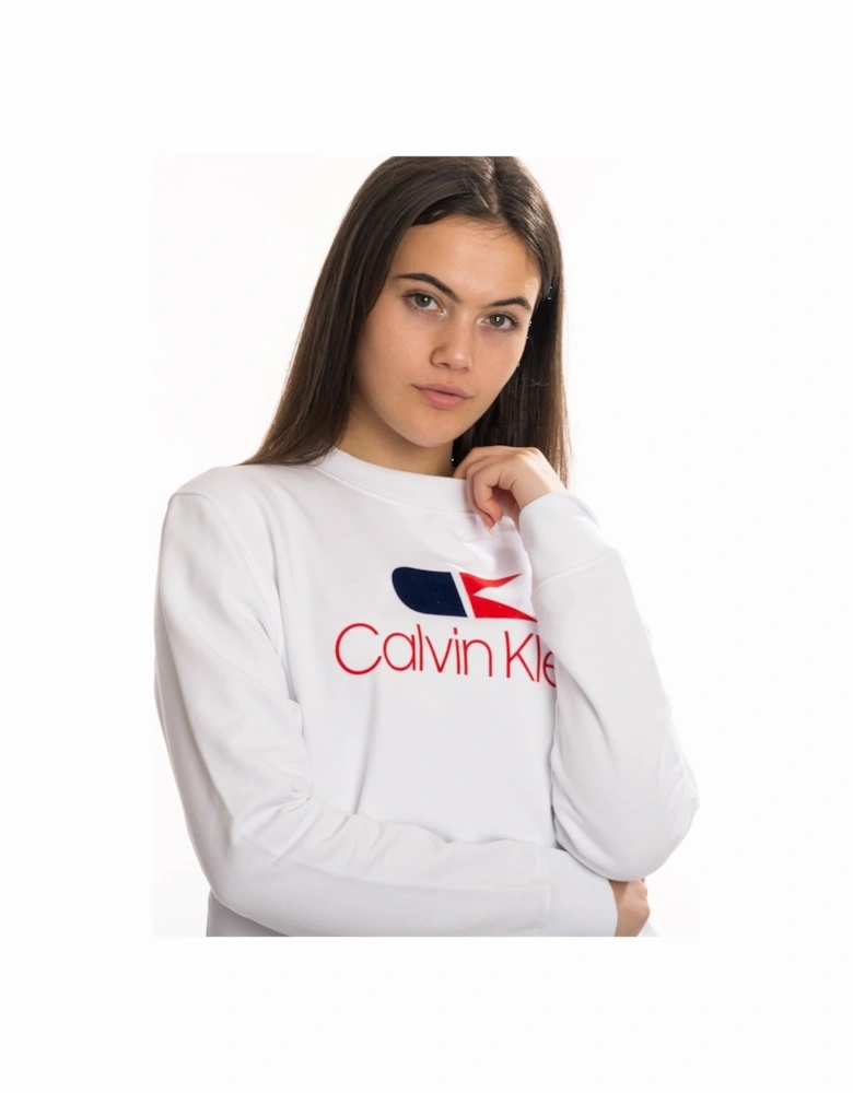 Vintage Logo Large Long Sleeve Womens Sweatshirt