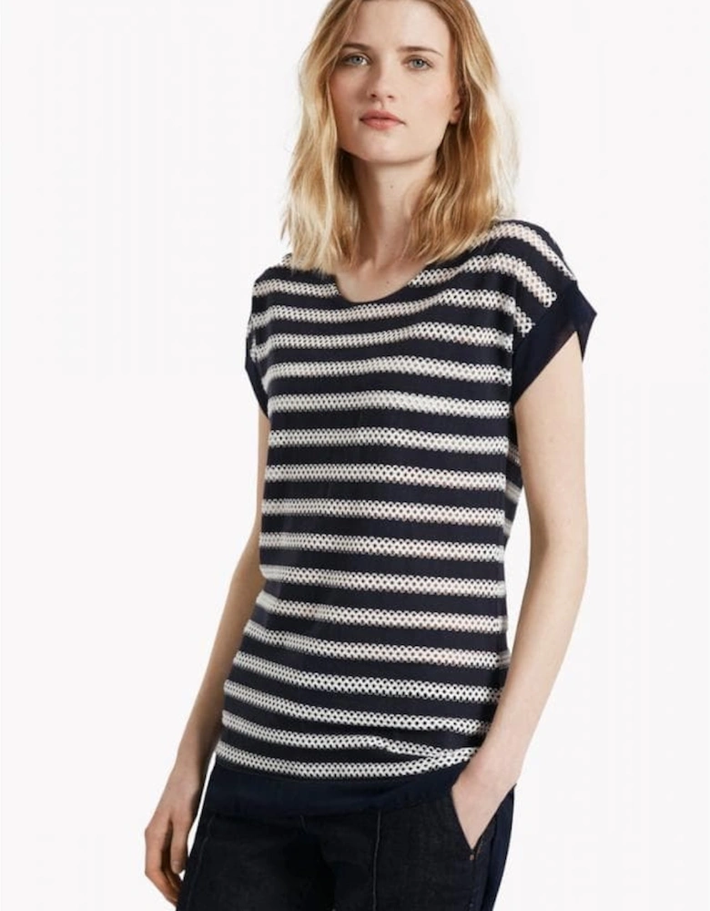 Great Plains Lattice Stripe Womens Tee