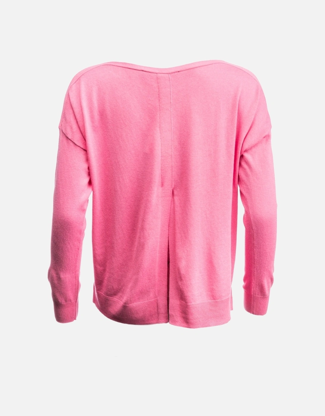 Summer Silk Knit Long Sleeved Slash Neck Jumper