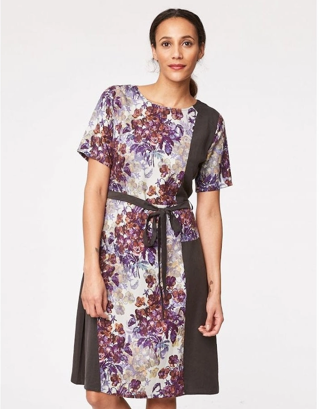 Clothing Ruskin Floral Print Tie Waist Dress, 6 of 5