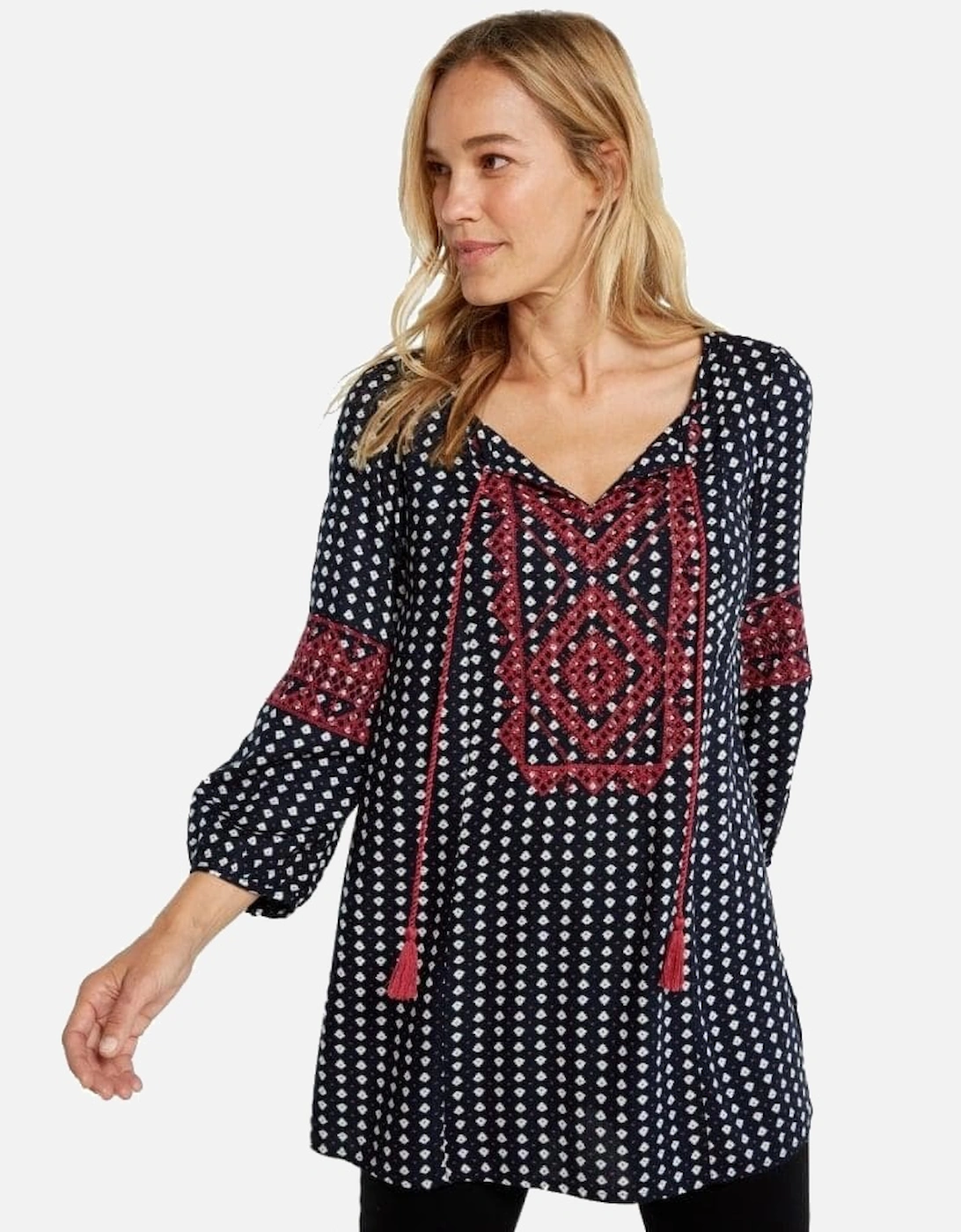 Amelia Embroidered Womens Tunic, 3 of 2