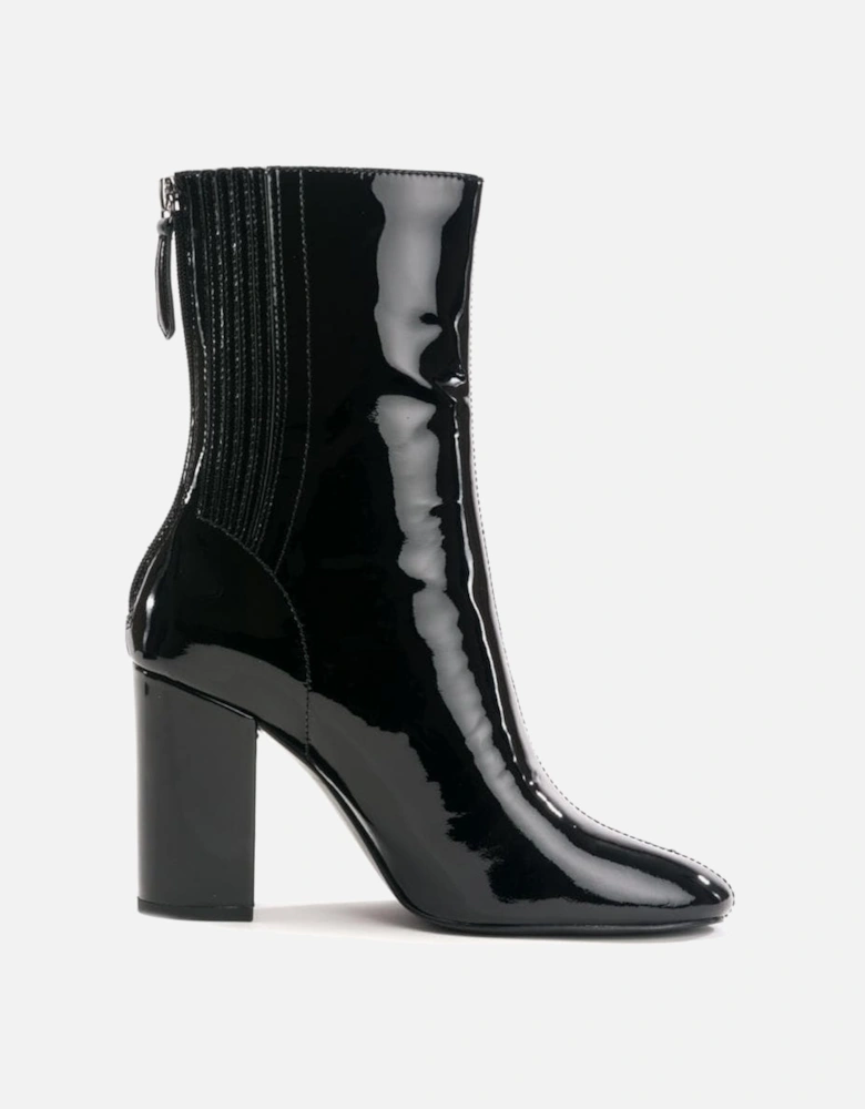 Ash Jasmin Heeled Boots Black Patent Leather