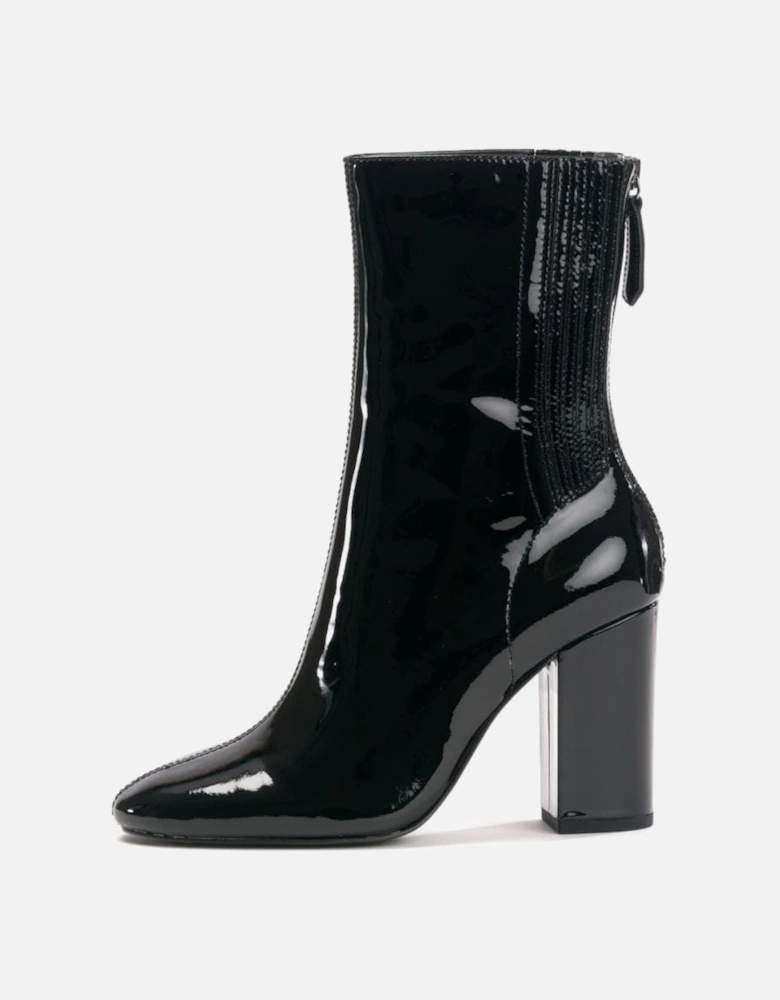 Ash Jasmin Heeled Boots Black Patent Leather