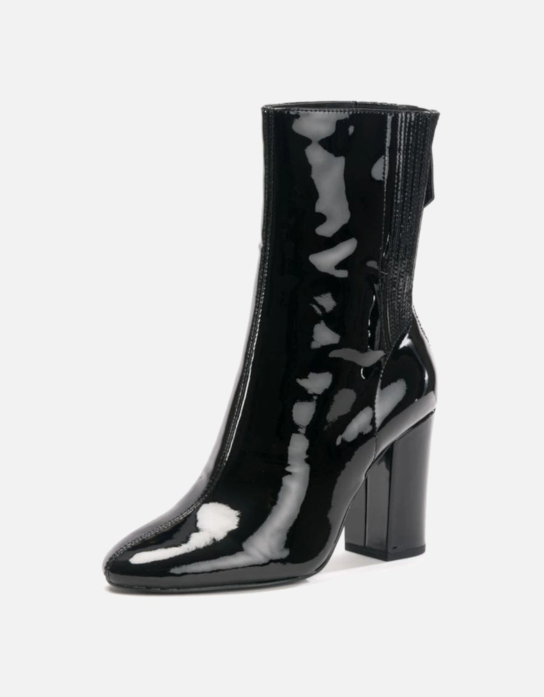 Ash Jasmin Heeled Boots Black Patent Leather