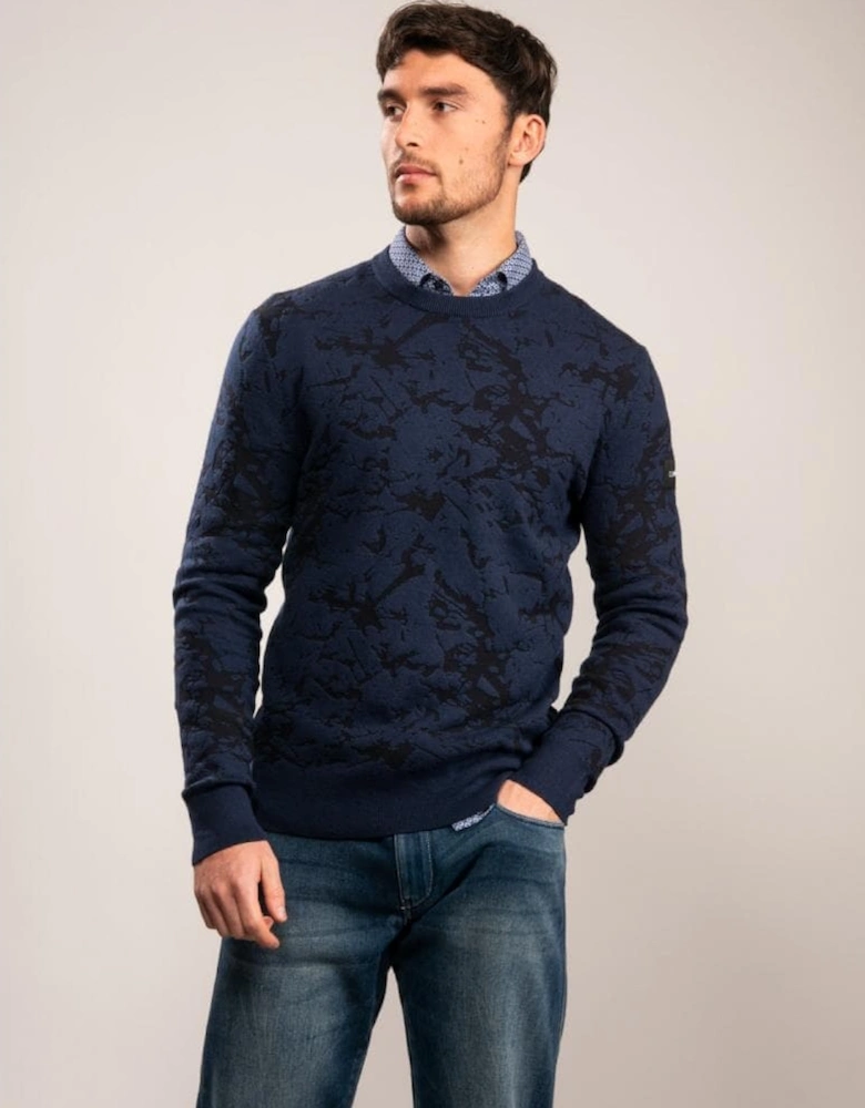 Cotton Blend Abstract Mens Sweatshirt