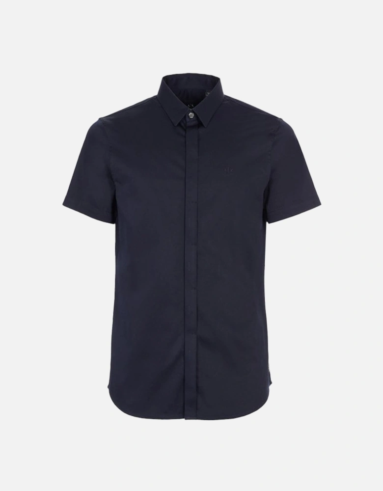 Slim Stretch Short Sleeve Shirt Navy