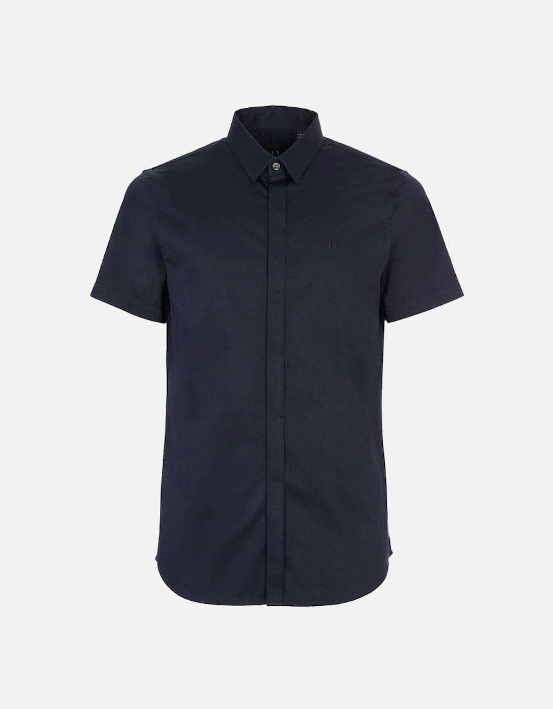 Slim Stretch Short Sleeve Shirt Navy, 4 of 3