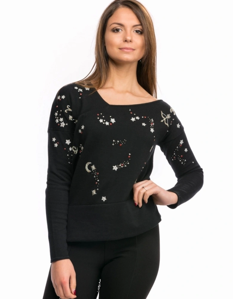 Zodiac Knits Womens Slash Neck Jumper