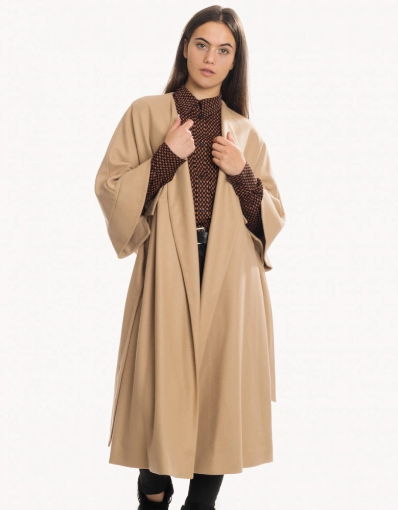 Wool Cashmere Womens Wrap Coat