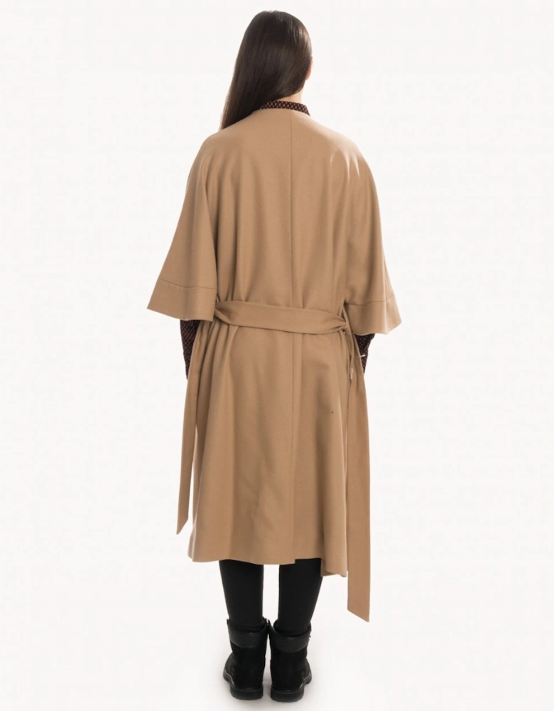 Wool Cashmere Womens Wrap Coat