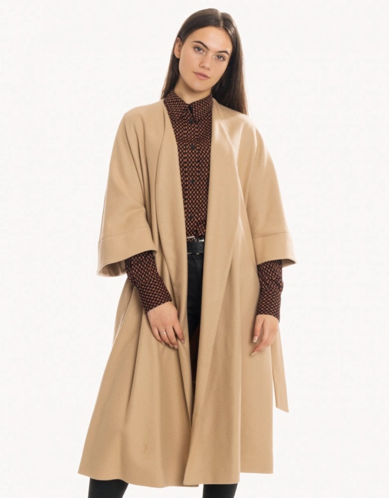 Wool Cashmere Womens Wrap Coat