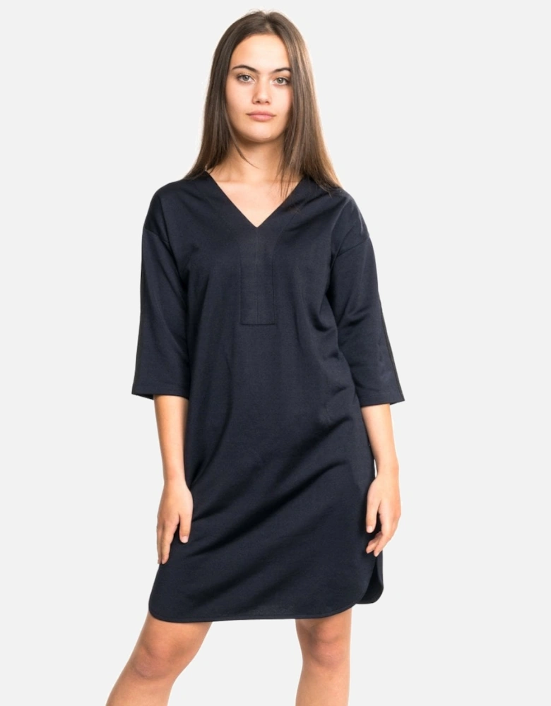 V-Neck Sweat Panel Sleeved Womens Dress