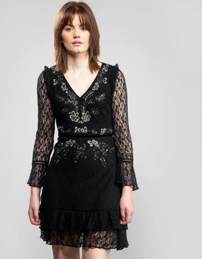 Bella Sparkle Embelished Lace Womens Dress